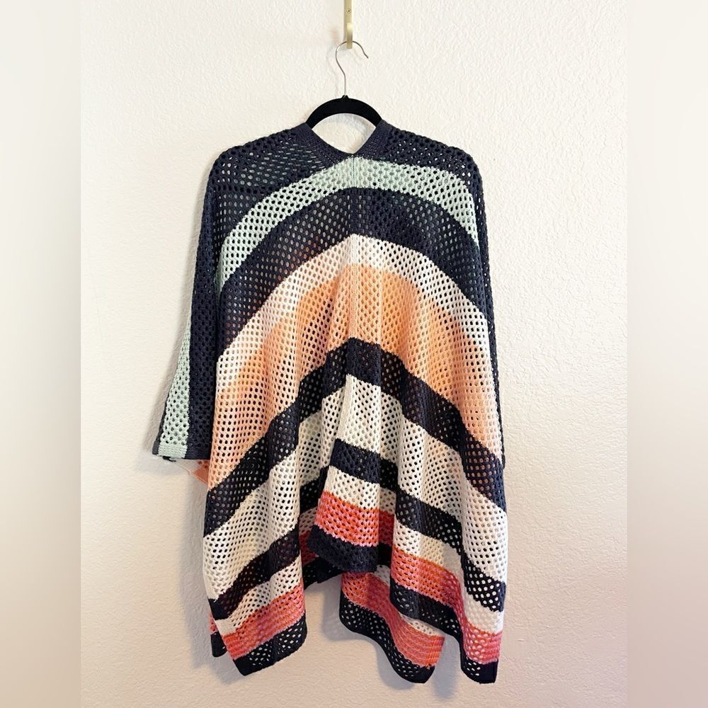 Anthropologie Striped Crochet Kimono. One size - Picture 4 of 6
